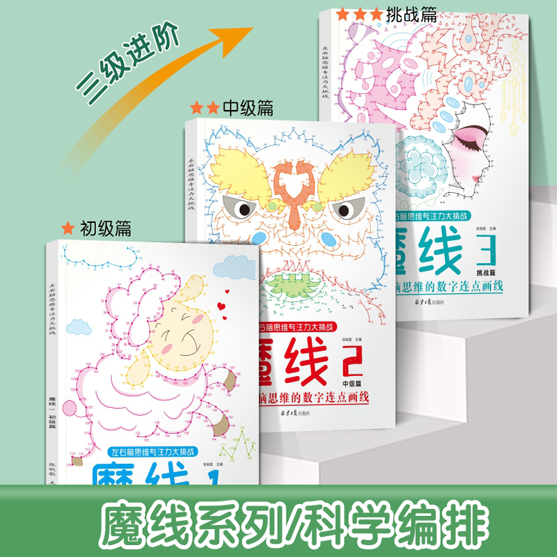 迷宫123 [正版]抖音同款魔线专注力训练左右脑开发思维训练书迷宫书籍幼儿园高难度小学生2-3-6-7-8-10岁以上儿高清大图