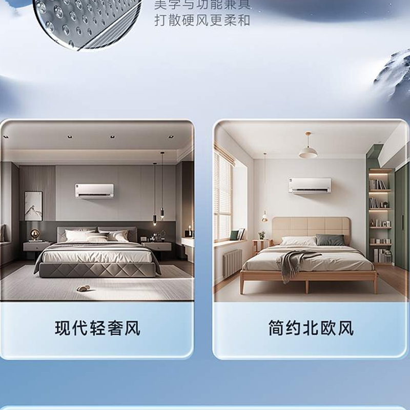 美的1.5匹挂壁式冷暖空调KFR-35GW/C1-1S高清大图