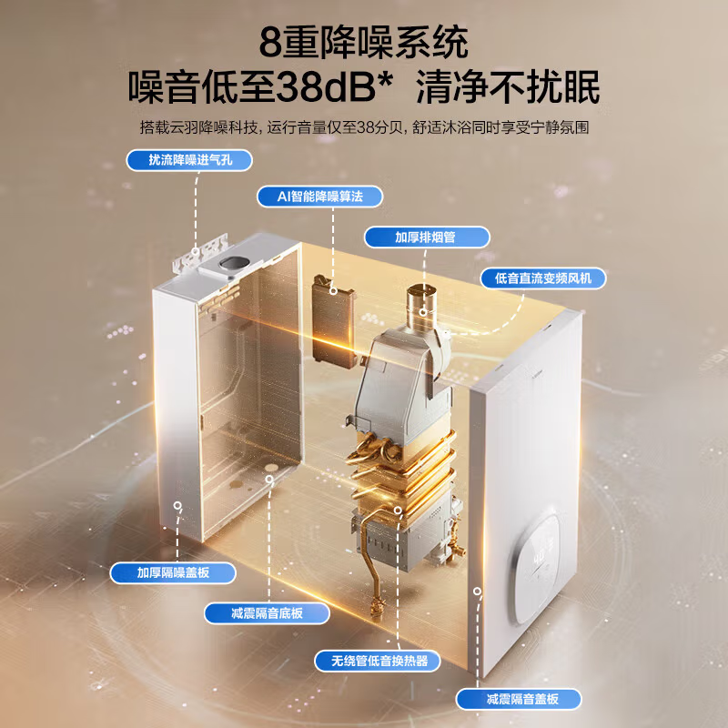 老板(Robam)[新品云小暖]16升燃气热水器天然气节能省气智能恒温降噪低水压启动JSQ31-HT301A-16高清大图