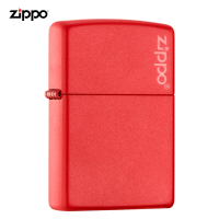 ZIPPO芝宝打火机美国原装ZIPPO打火机红哑漆商标之宝打火机233ZL-043266