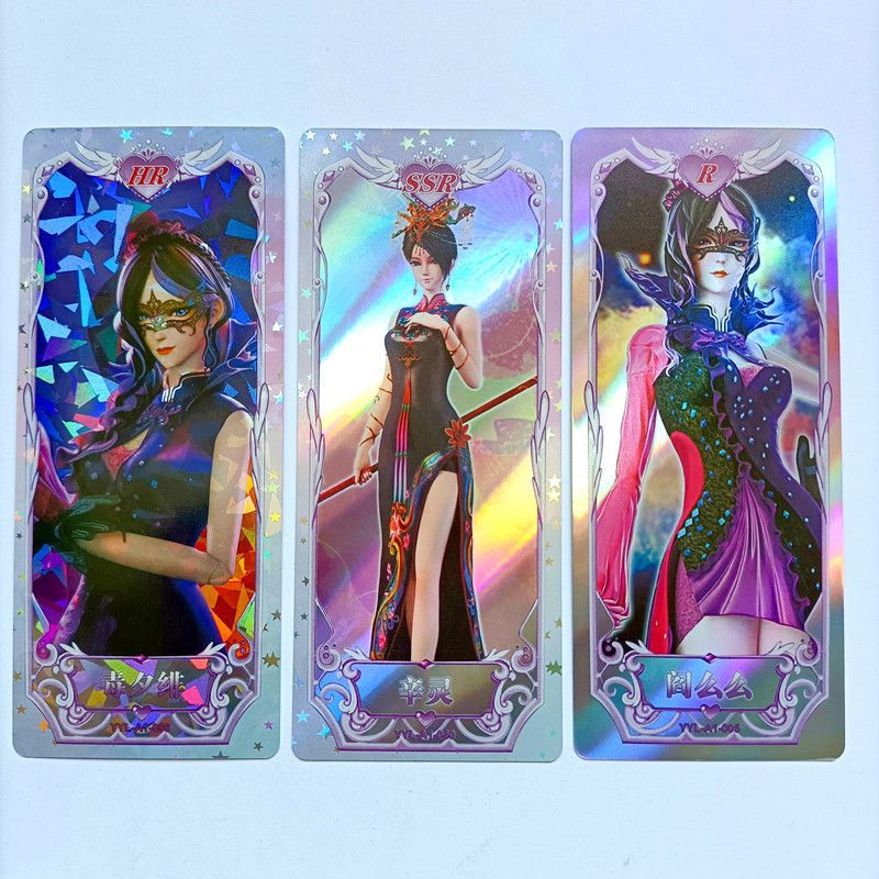 叶罗丽闪卡晶钻卡卡卡时希时间冰灵儿童闪卡