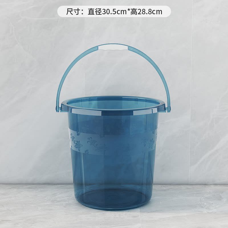 透明轻奢水桶家用用加厚塑料桶洗衣手提小水桶学生宿舍用高透泡脚图片