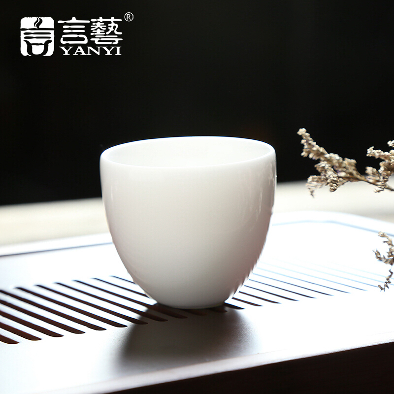 言艺(yanyi) 陶瓷个人杯杯白瓷茶具茶盏茶碗品茗杯-白瓷不倒杯70ml