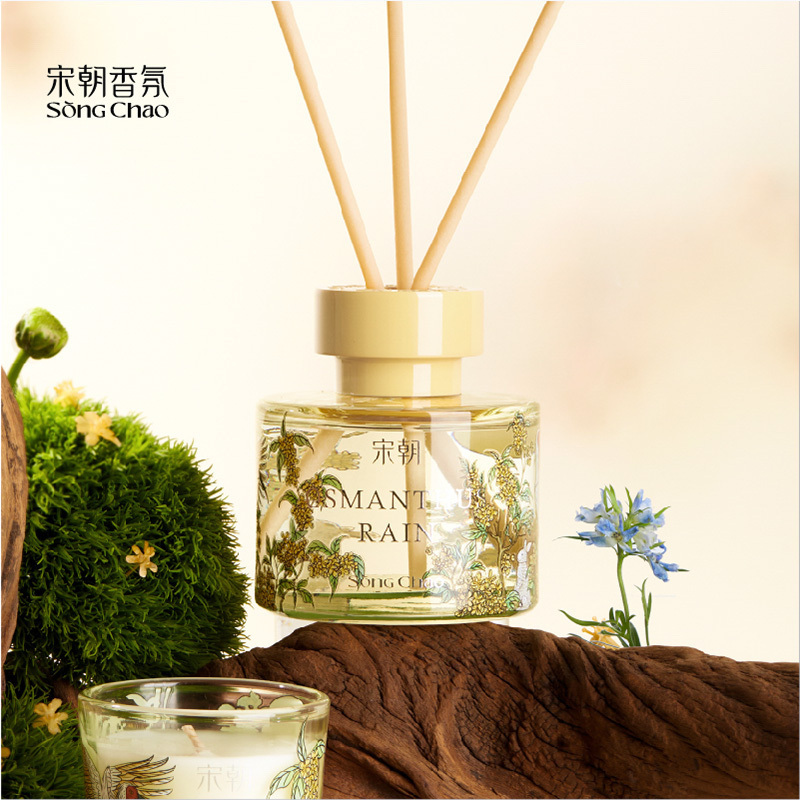 宋朝 繁花之境系列无火香薰 120ml满陇桂雨(无火香薰*1+扩香棒*6)高清大图