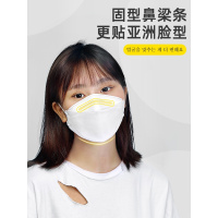 【KF94立体口罩】韩国KF94口罩一次性3d立体kn防护95防尘夏天薄款透气非独立包装【白色/100只装】