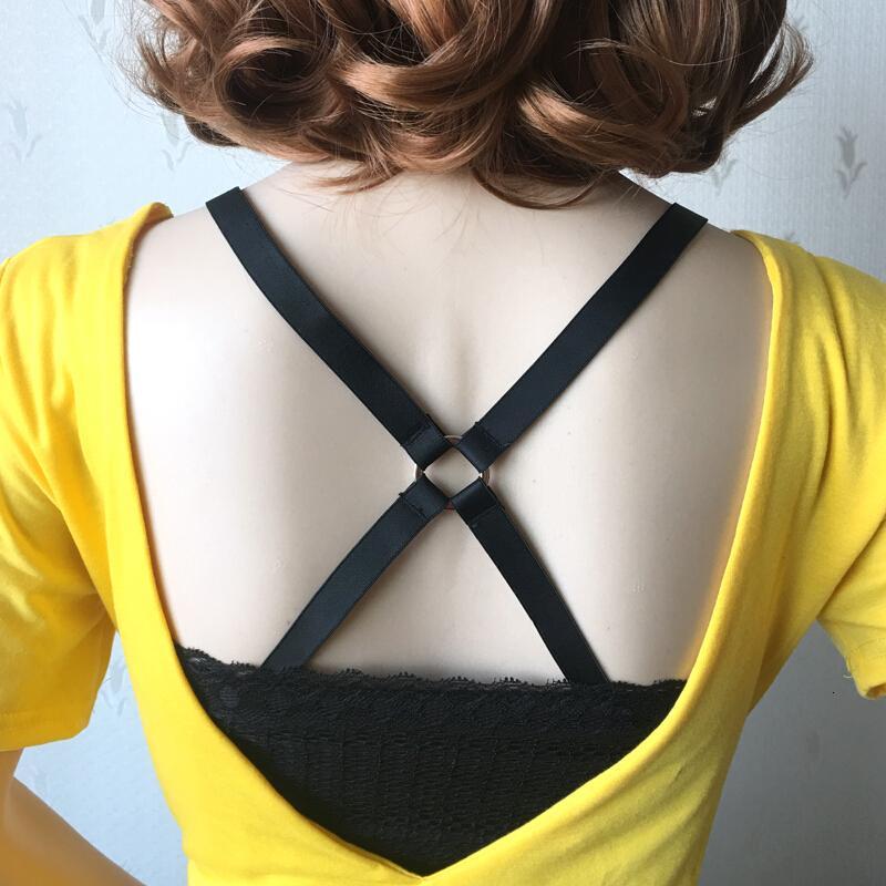 细带交叉肩带挂脖美背内衣隐形文胸性感肩带配件女胸罩带子防滑夏