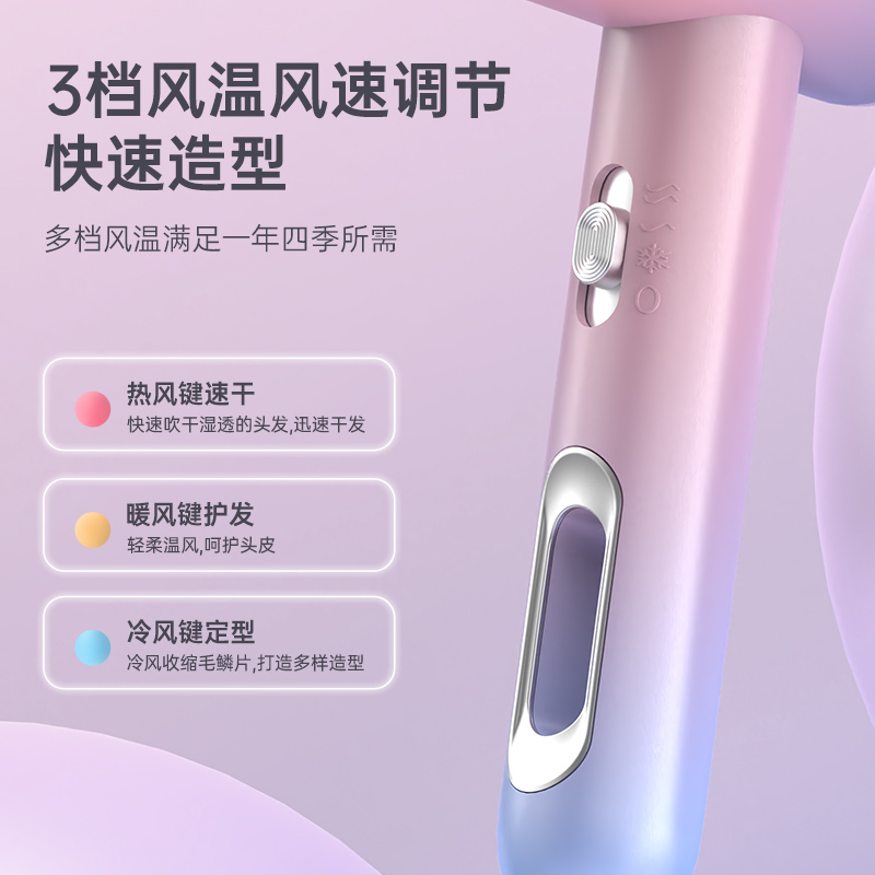 吹风机负离子电吹风机润护速干家用吹风机宿舍学生用大功率吹风筒高清大图