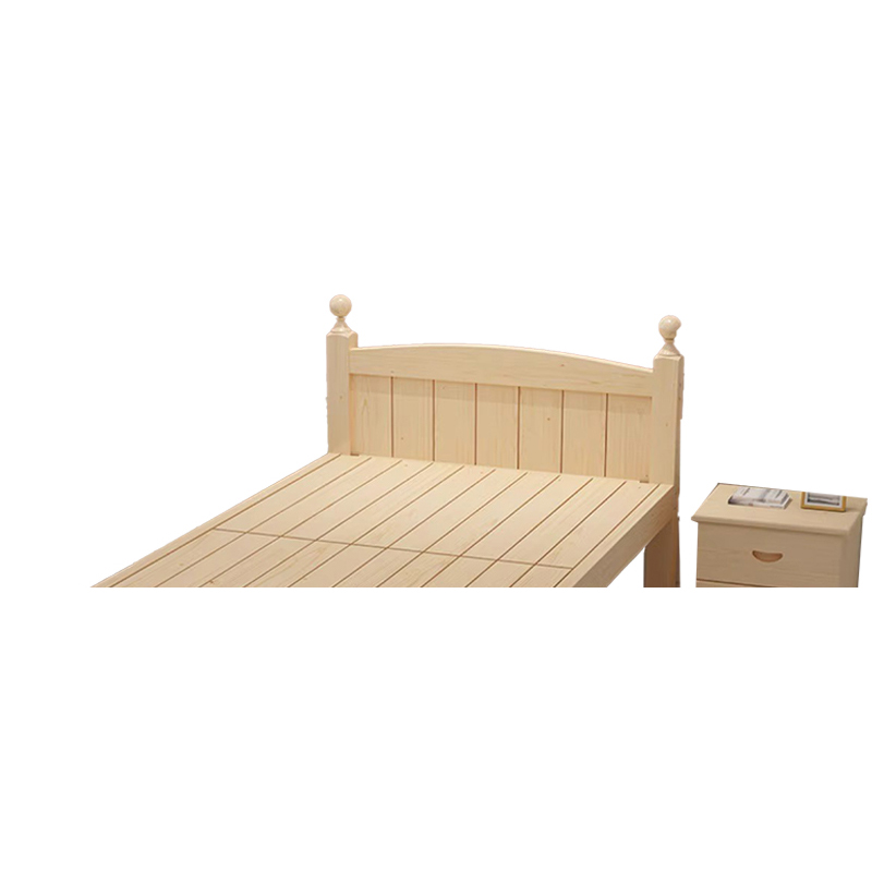 铭羽洋木质床150*200*40cm+1床头柜+5cm床垫套高清大图