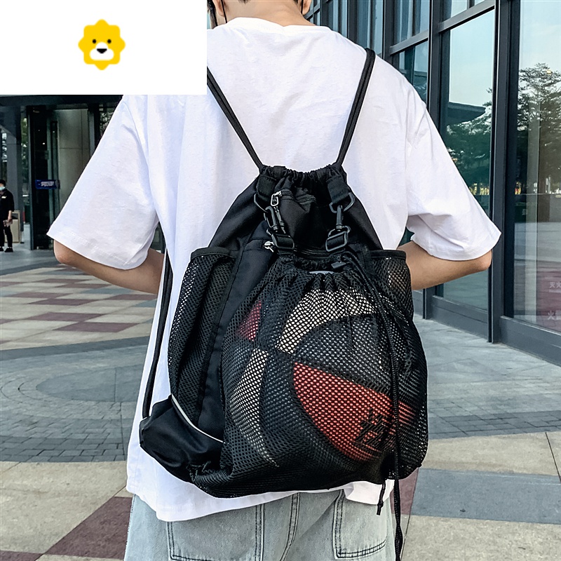 FENGHOU背包男运动款双肩包时尚潮牌男生篮球包ins潮个性训练健身束口袋高清大图