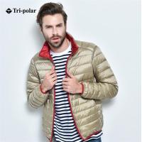 三极户外(Tripolar) TP9067 羽绒服男士运动休闲轻薄款两面穿立领大码羽绒服