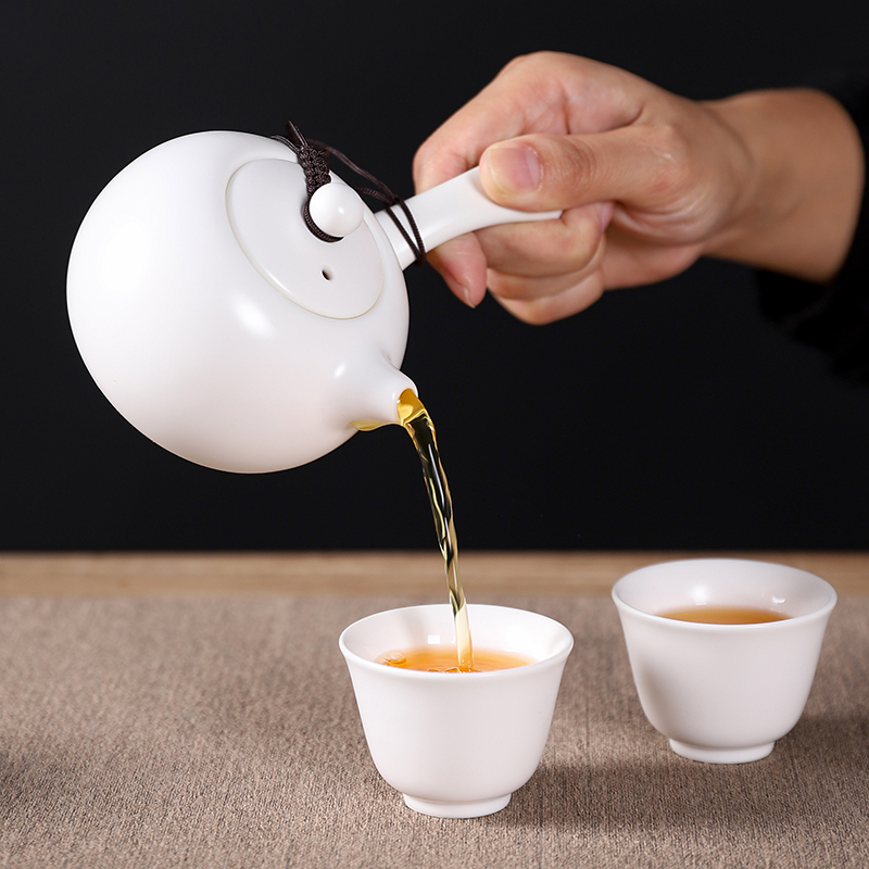 五拾缘 定窑侧把壶七头茶具套组WSY-20C01高清大图