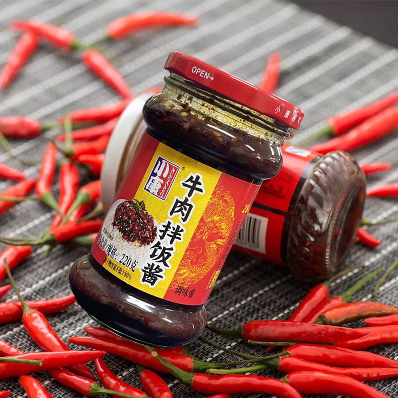 小康(XIAOKANG) 牛肉拌饭酱220克/瓶 辣椒酱佐餐下饭酱拌米饭拌面火锅蘸酱牛肉酱高清大图