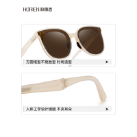 海俪恩墨镜可折叠防紫外线时尚户外便携防晒太阳眼镜夏季女咖啡色框NZ001P15