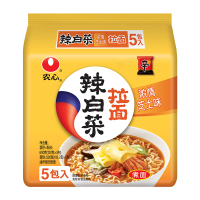 农心 辣白菜浓情芝士面五连包 120g*5 速食方便面 袋装面 韩式泡面拉面 纯香浓郁双口感