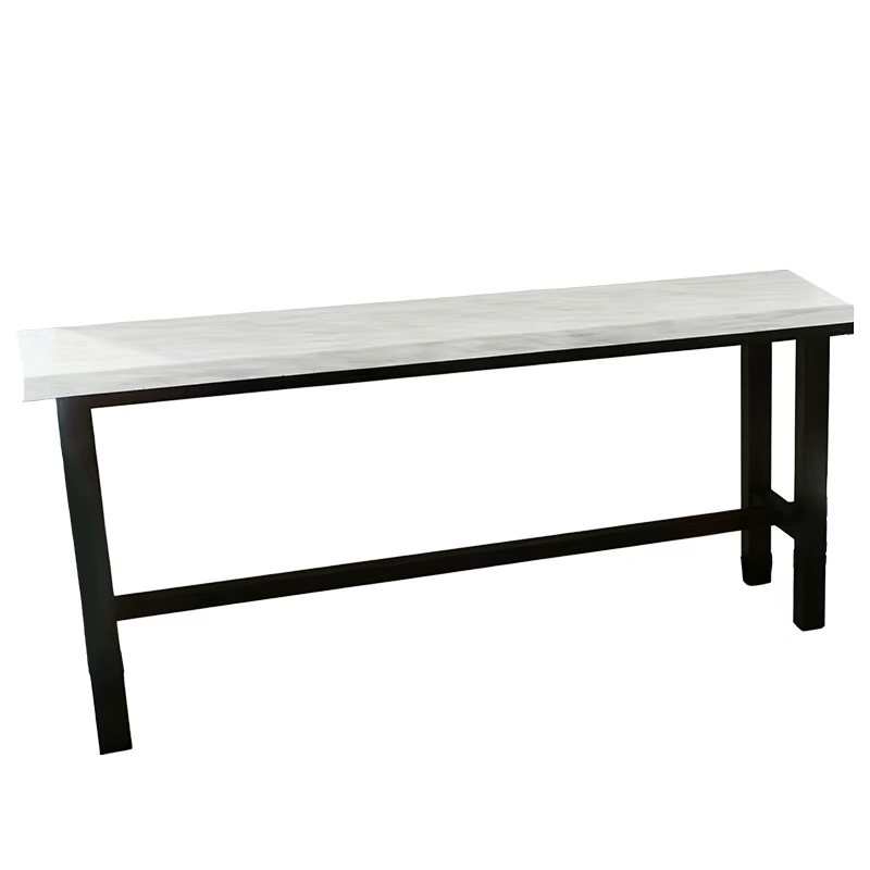 华夏京铁城 高脚桌 岩板台面钢制脚架 米高清大图