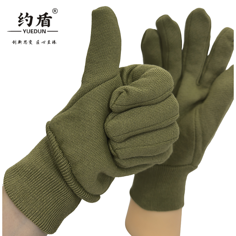 约盾 加绒加厚保暖绒布手套 FYI007/双高清大图