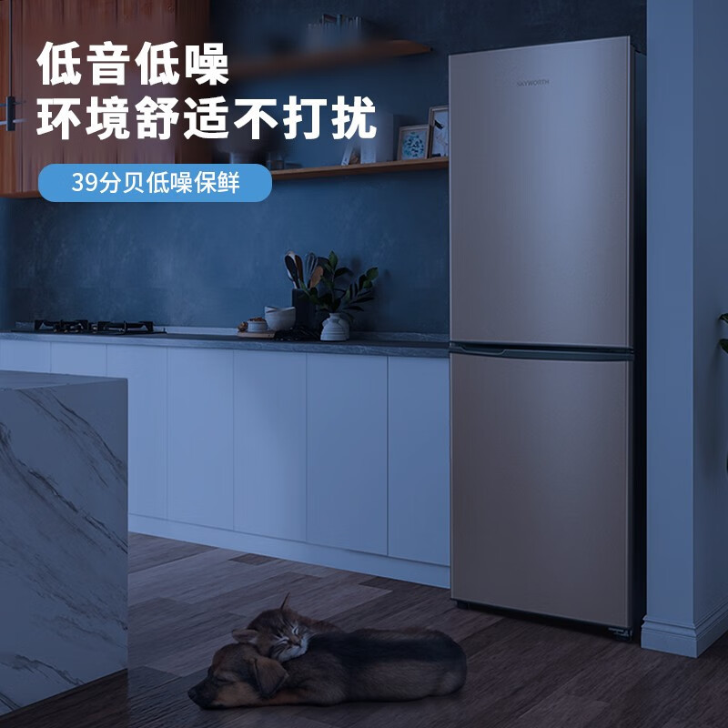 创维 创维170升小型双门冰箱家用两门小冰箱 迷你节能低音电冰箱 家用租房冰箱 BCD-170普利金