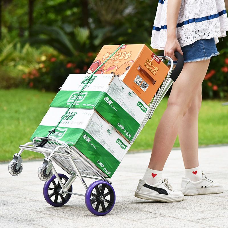 2轮祼车无赠品买菜车小拉车购物车可爬楼梯折叠便携手拉车老人轻便