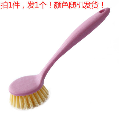 家用带柄刷锅神器洗锅洗碗长柄刷水灶台清洁刷厨房用品清洗刷子_1