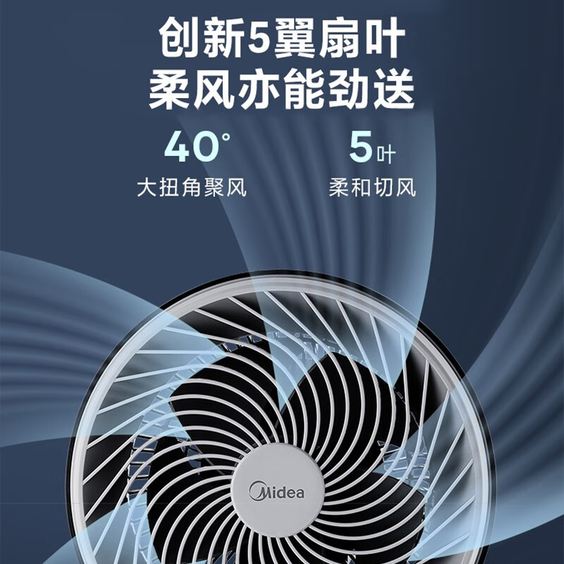 美的 Midea 机械循环扇 GAF20CA 台立两用款 (黑色)高清大图