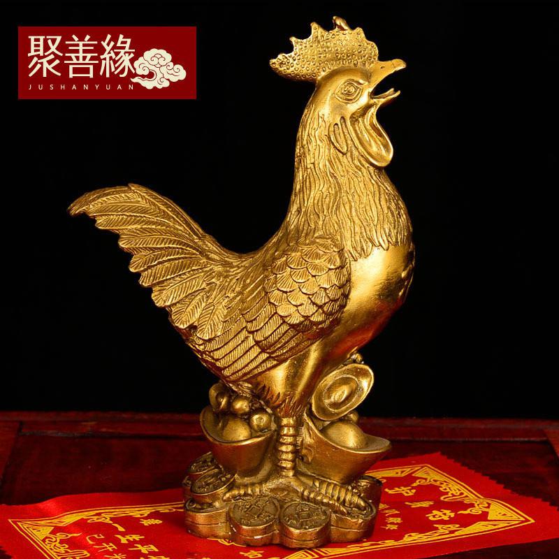 家柏饰(CORATED)铜生肖鸡家居装饰摆件铜公鸡金钱鸡摆件卧室办公室装饰品高清大图