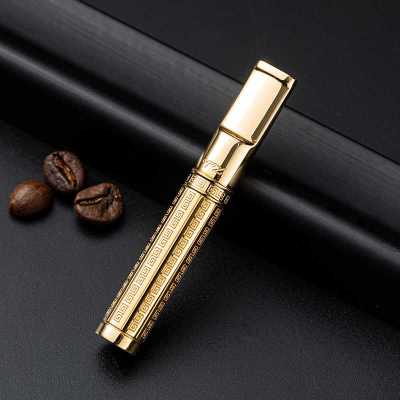 zobo正牌烟嘴过滤嘴高档不锈钢可清洗循环型男士粗中细过滤器烟具 金色