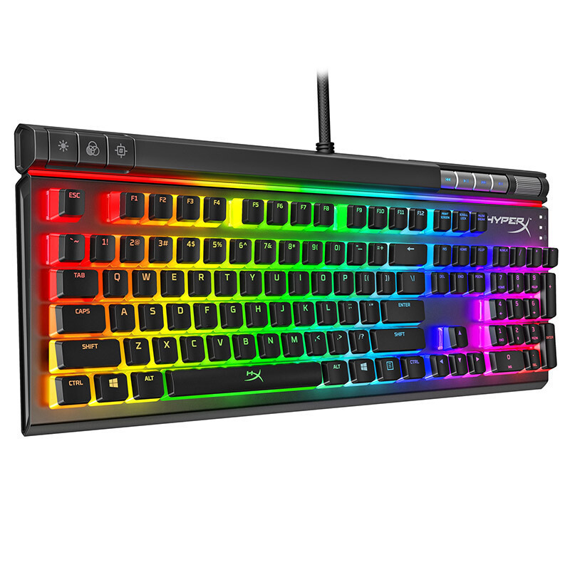 极度未知(HyperX)阿洛伊精英版2代机械键盘游戏电竞红轴RGB灯光104键