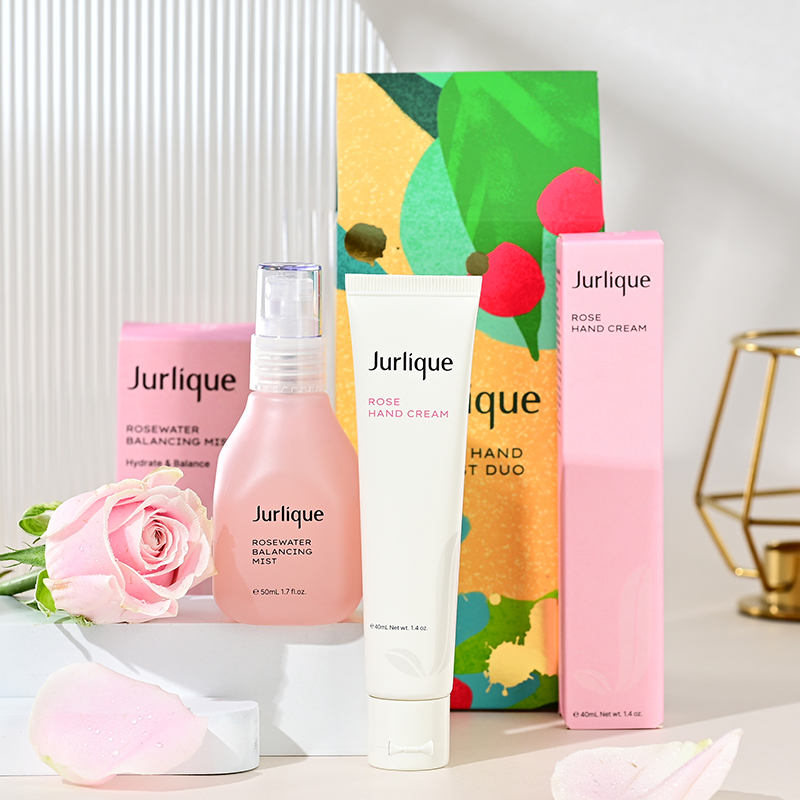 茱莉蔻(JURLIQUE)玫瑰之旅绚彩礼盒玫瑰手霜40ml+玫瑰花卉水50ml高清大图