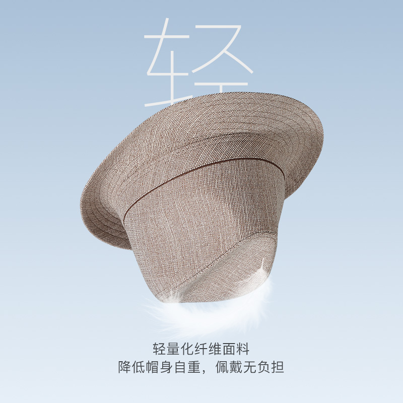 恒源祥礼帽男士中老年人帽子春夏季防晒遮阳帽透气凉帽老头太阳凉高清大图