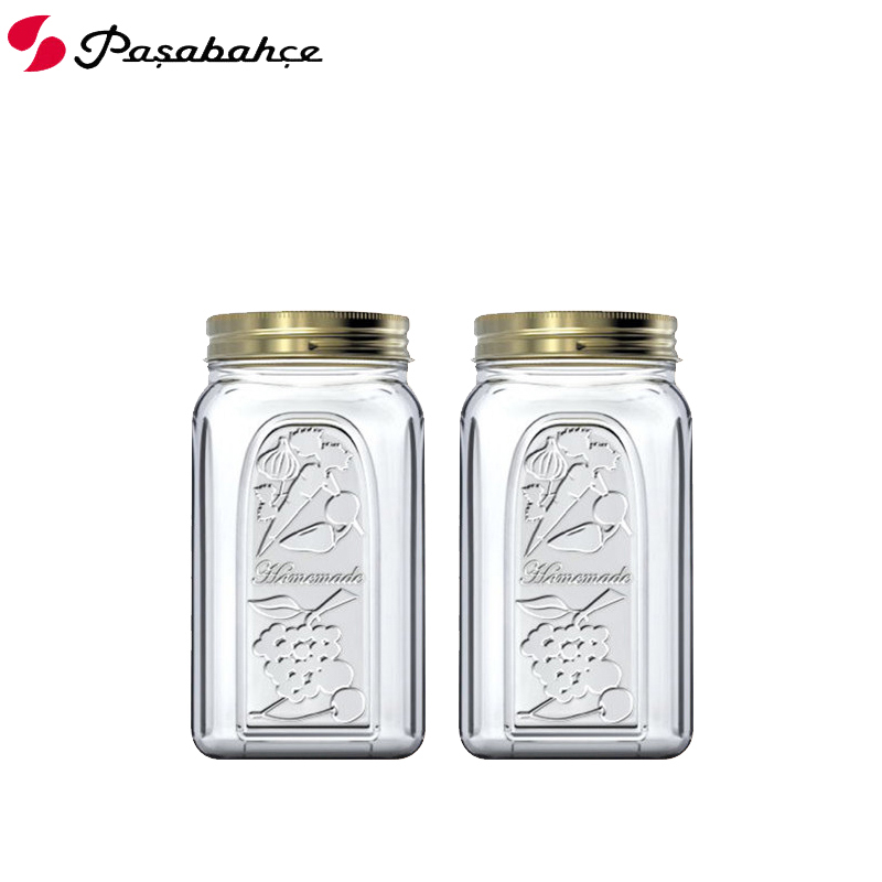 pasabahce帕莎帕琦 土耳其进口玻璃密封罐密封瓶茶叶罐泡菜果酱奶粉罐家用欧式储物罐1000ml两支装