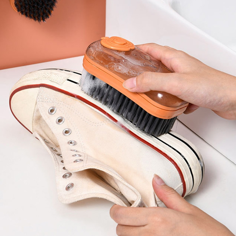 多功能加液清洁刷米魁自动软毛刷鞋子鞋刷洗鞋洗衣刷家用刷子衣服混色