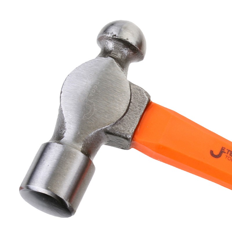 捷科圆头锤羊角锤玻璃纤维手柄铁锤家用手锤铁榔头锤子木工 32oz圆头锤HBP-32高清大图