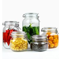趣涉家居 玻璃储物罐子蜂蜜柠檬食品果酱瓶百香果酵素瓶泡菜带盖瓶子创意简约家居家用收纳用品简约创意日用品
