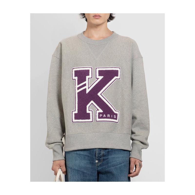 高田贤三(Kenzo)男款棉质落肩圆领卫衣舒适百搭套头休闲运动潮牌高清大图