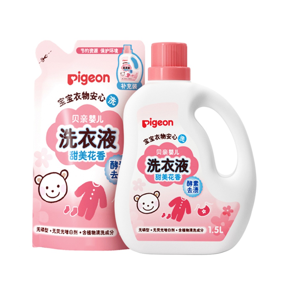 贝亲婴儿洗衣液(甜美花香)补充装750ml MA115高清大图