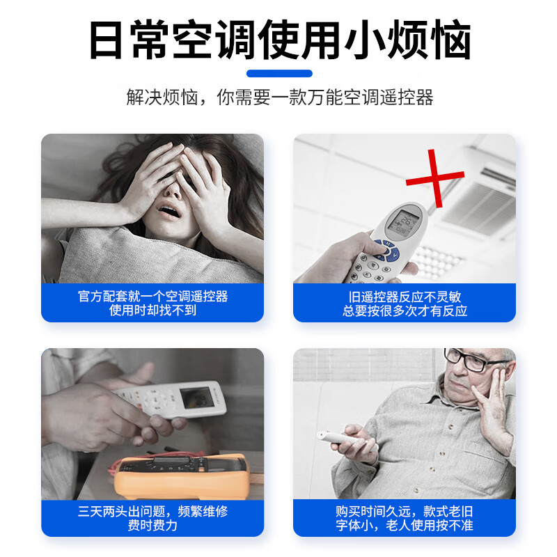 适用于美的空调遥控器万能通用RN02A/D/S 不分柜机挂机中央空调机 升级版高清大图