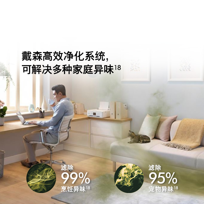 戴森DYSON家用空气净化器TP12 过滤病毒 全屋循环 除过敏原除甲醛除烟味吸猫毛 黑金色高清大图