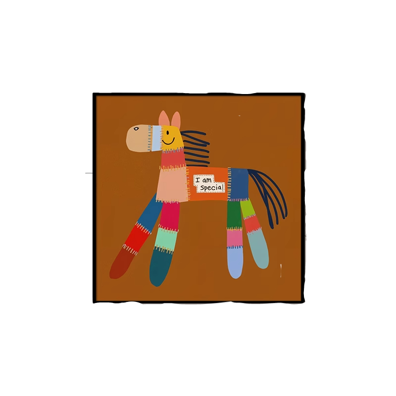 茹洋 儿童房多巴胺色彩挂画卧室房间 个高清大图