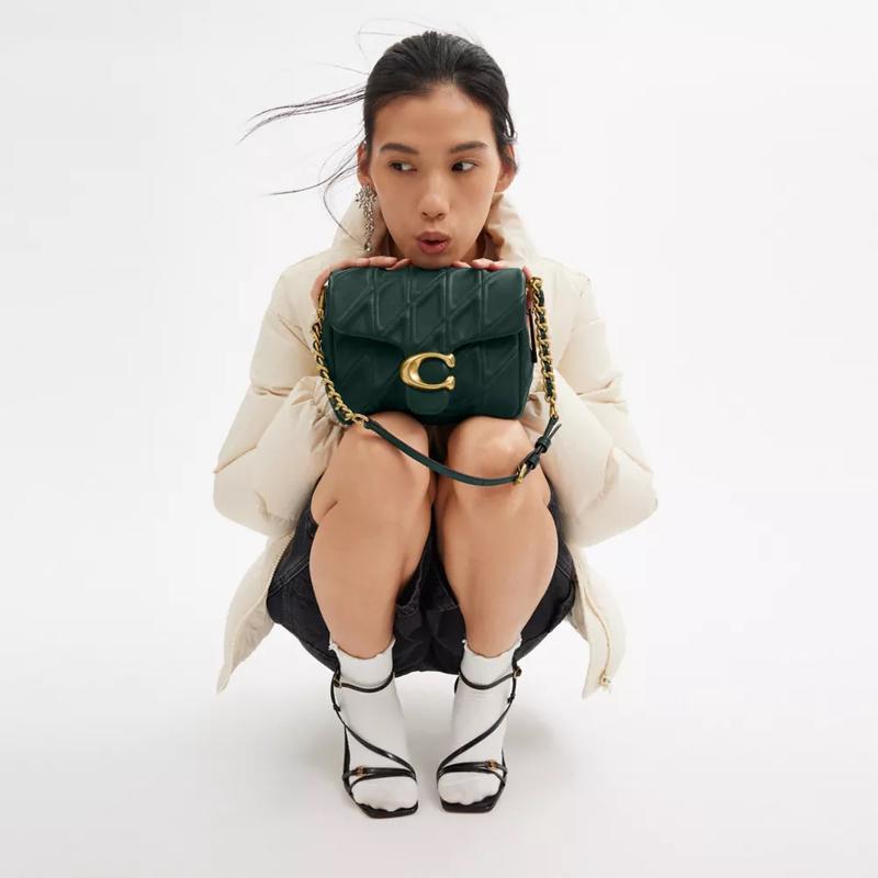 COACH蔻驰时尚复古方形女包洗水绗缝设计舒适百搭出行佳品