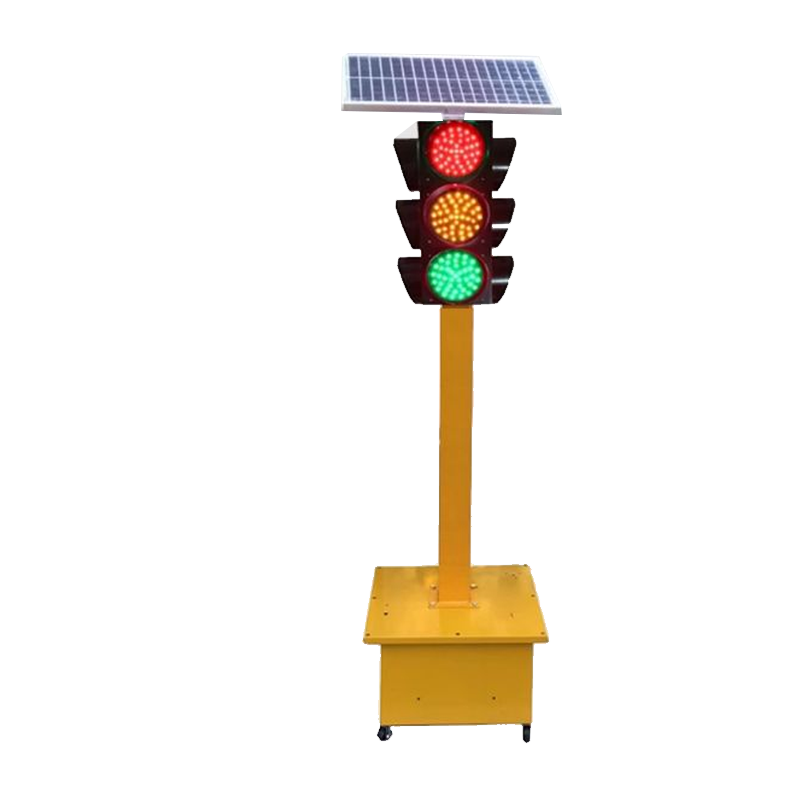 宇斯顿四面三灯(圆)太阳能可移动信号灯高清大图