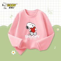 史努比(SNOOPY)男女中大童纯棉长袖t恤新款洋气春装上衣纯棉打底衫潮T