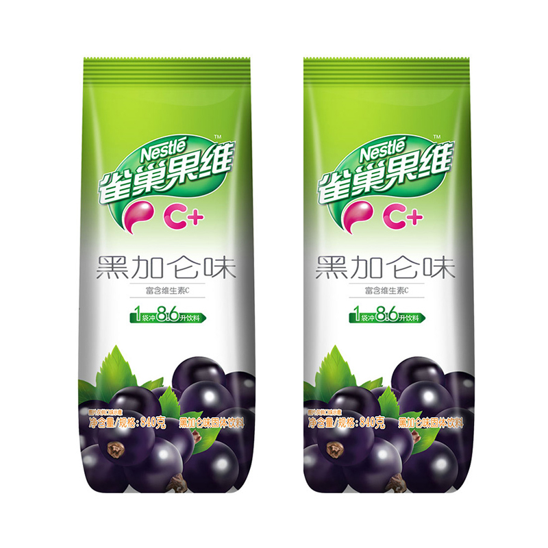 雀巢(Nestle) 果维C黑加仑味 840g/袋*2