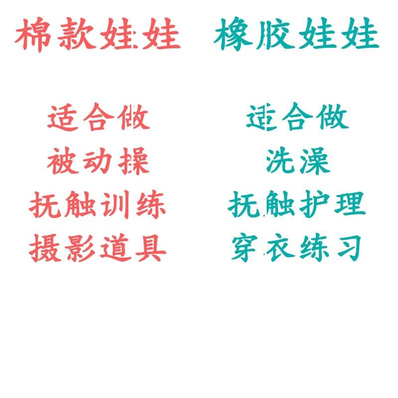 按摩道具教学洋娃娃动早教模型塑料手腿可婴儿娃娃中心仿真人偶 棉款娃娃（蓝色）50厘米（带衣 50厘米高清大图