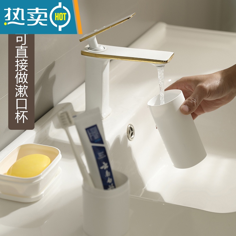 敬平日式旅行洗漱杯便携式牙刷收纳盒牙膏缸刷牙杯子牙具盒漱口杯套装 绿色高清大图