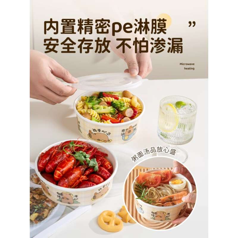 双枪一次性餐盒带饭餐盒套装上班族可微波炉加热食品级饭盒打包盒高清大图
