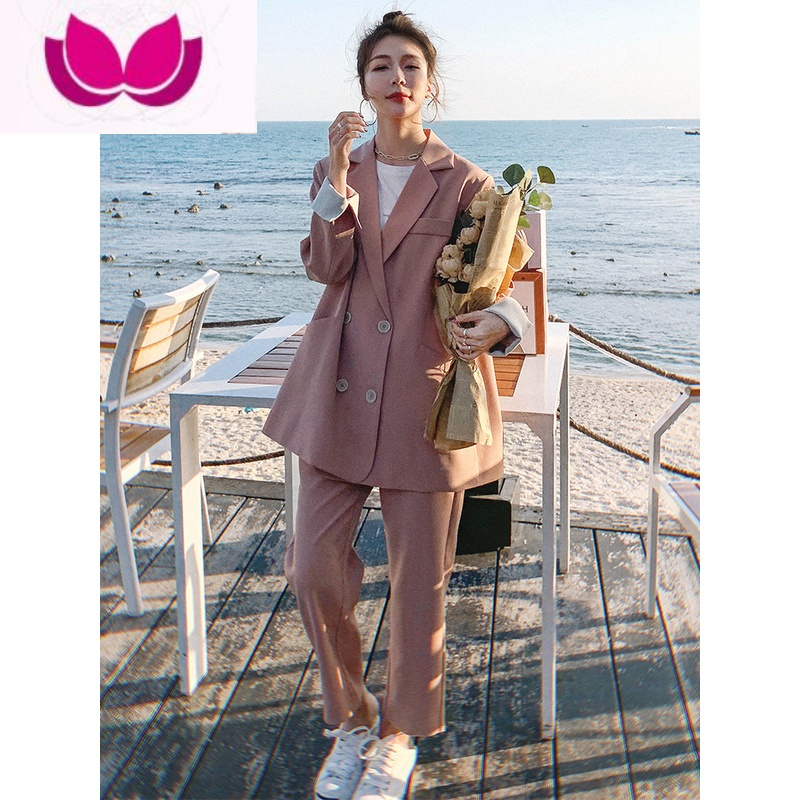 七斓西装外套女2023新款韩版时尚洋气职业装休闲网红炸街西服套装