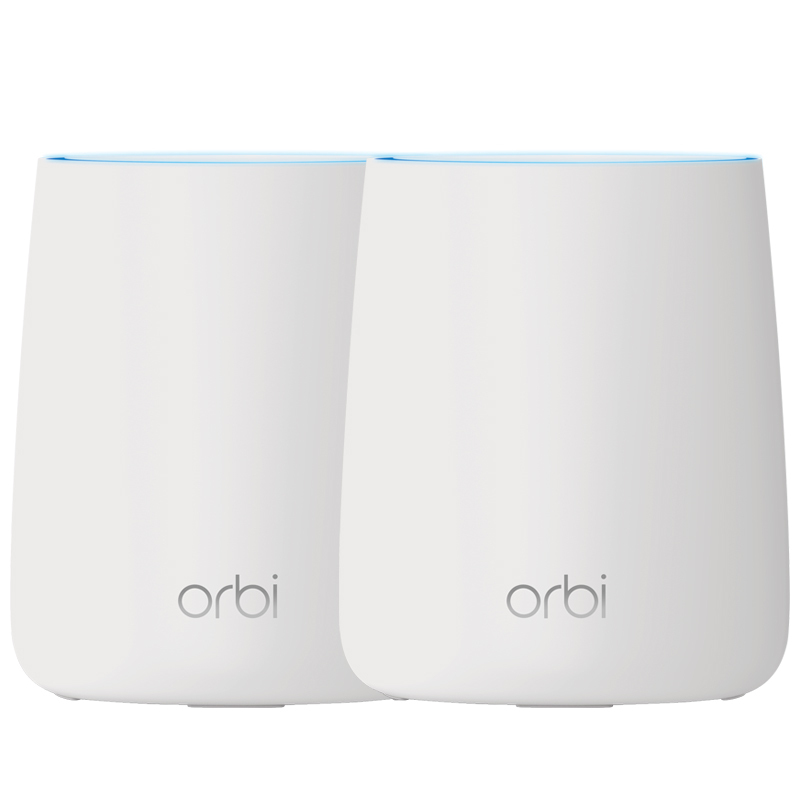 美国网件(NETGEAR)Orbi Mini RBK20 AC2200M 三频Mesh迷你分布式高速双路由套装变形金刚版