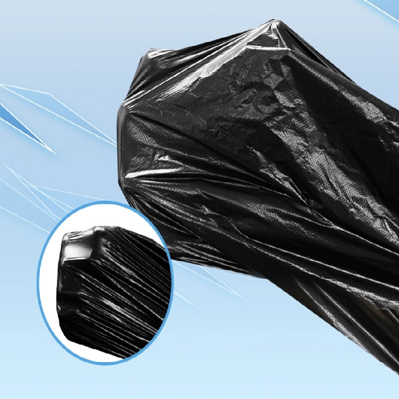 科力普COLIPU 加厚型垃圾袋 平口式 100cm*120cm 1.5s (黑色) 50只/包 10包/箱高清大图