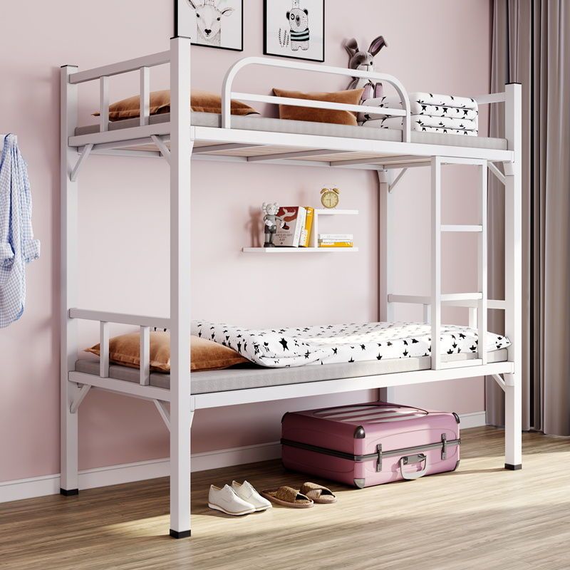 上下铺铁架床双层铁艺宿舍高低床员工宿舍学生寝室成人钢木架子床