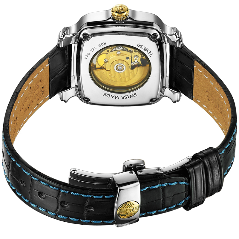 艾米龙emilechouriet手表明珠系列黑色皮带机械女表063883l6j222